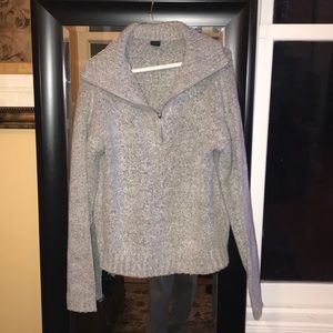 Grey half zip sweater